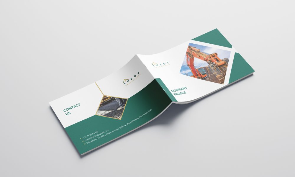 A company profile designed for Luroy Consultants by a company profile design company Design Mania